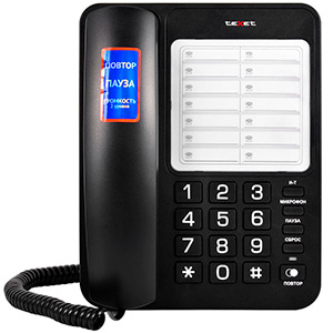 Телефон teXet TX-234 черный
