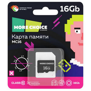 Карта памяти micro-SD More choice 16GB class 10 V10