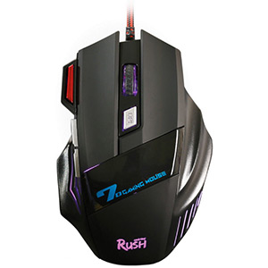 Мышь Smartbuy RUSH Zombie SBM-721G-K black, игровая, 3200dpi, 7 кнопок, USB