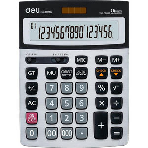 Калькулятор Deli E39265 grey 16-разр.