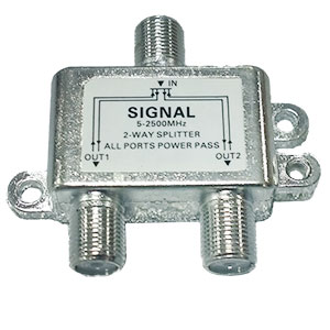 Делитель 2-WAY 5-2500 МГц Сигнал 9554 (с проходом питания)