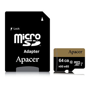 Карта памяти micro-SD Apacer 64GB class 10 + адаптер