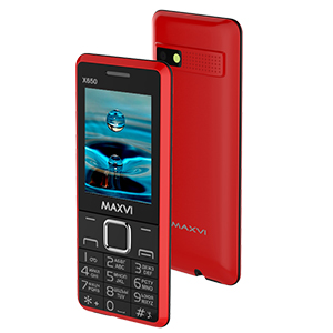 Телефон сотовый Maxvi X650 Red