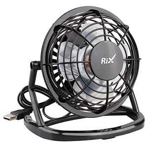 Вентилятор Rix RDF-1500USB черный (настольный, USB)