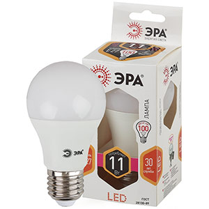 Лампа светодиодная  ЭРА LED A60-11w-827-E27 теплый свет