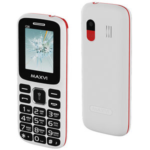 Телефон сотовый Maxvi C26 White-red