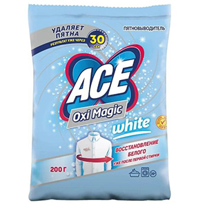 Пятновыводитель ACE Oxi Magic White, порошок 200гр (8001480022508)