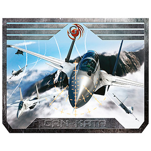 Коврик для мыши Dialog PGK-07 Plane Gan-Kata (ткань+рез, 300х235х3мм), для игровых мышей, 00105873
