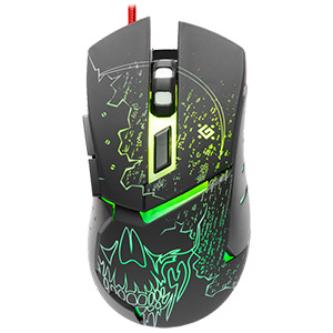 Мышь Defender Alfa GM-703L black, игровая, 3200 dpi, 7 кнопок USB (52703)