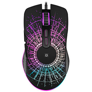 Мышь Defender Sirius GM-660L black, игровая, 3200dpi, 6 кнопок, USB (52660)