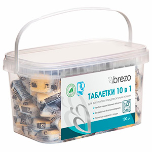 Таблетки для посудомоечной машины BREZO ALL in 1 (100 шт) 97497
