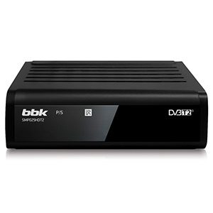 Цифровая ТВ приставка BBK SMP025HDT2 (DVB-T2) чер.