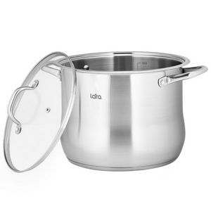 Кастрюля Lara LR02-43 (10,6 л; 26х21 см) крышка стекл.