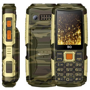 Телефон сотовый BQ 2430 Tank Power Camouflage Gold