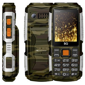 Телефон сотовый BQ 2430 Tank Power Camouflage Silver