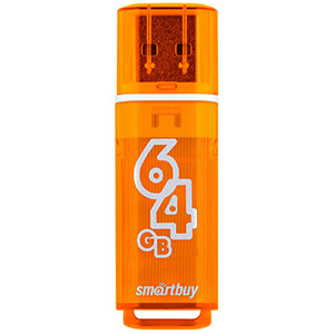 Накопитель Flash Smartbuy 64Gb Glossy series Orange (SB64GBGS-Or)