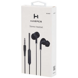 Наушники с микрофоном HARPER HV-407 чер.