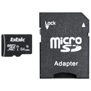 Карта памяти micro-SD BBK 064GHCU1C10A 64GB class 10 + адаптер