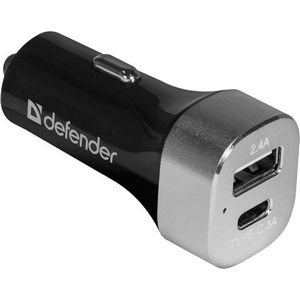 Зарядное устройство автомобильное Defender UCG-01 USB, Type-C, 5.4A 83569