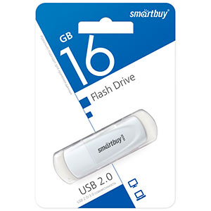 Накопитель Flash Smartbuy 16Gb Scout White (SB016GB2SCW)
