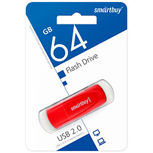 Накопитель Flash Smartbuy 64Gb Scout Red (SB064GB2SCR)