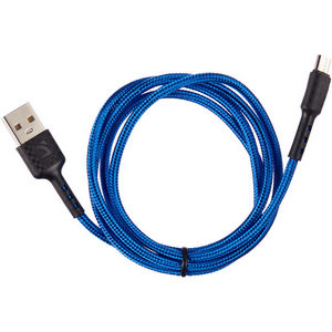 Шнур USB А-микро USB (1 м) шт.-шт. Defender F181 2,4A 87115BLU син.