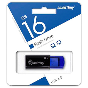 Накопитель Flash Smartbuy 16Gb Click Blue (SB16GBCL-B)