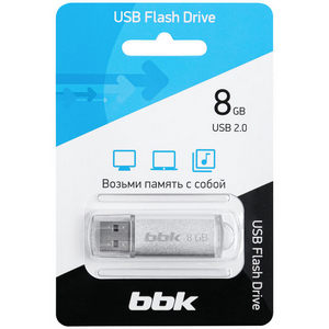 Накопитель Flash BBK 8GB ROCKET silver