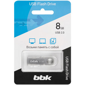 Накопитель Flash BBK 8GB SHUTTLE silver