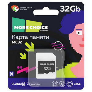 Карта памяти micro-SD More choice 32GB class 10 V10