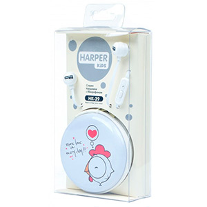 Наушники с микрофоном HARPER Kids HK-39 бел.
