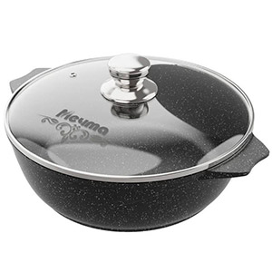 Сковорода-жаровня Мечта Гранит black 32802 (2,4 л; 24 см) с крышкой (69159)