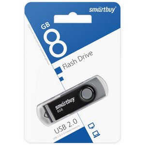 Накопитель Flash Smartbuy 8Gb Twist Black (SB008GB2TWK)