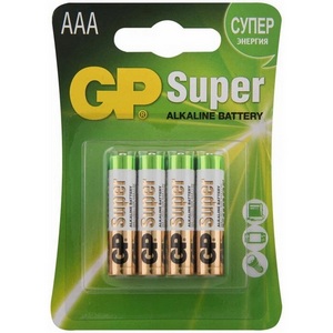 Батарейка GP LR03 Super Alkaline, блистер 4шт.