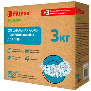 Соль для посудомоечных машин Filtero 727 3 кг (гранулированная)