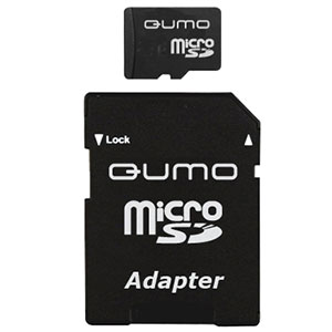 Карта памяти micro-SD QUMO 16GB сlass 10 + адаптер