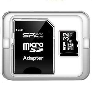Карта памяти micro-SD Silicon Power 32GB class 10 + адаптер
