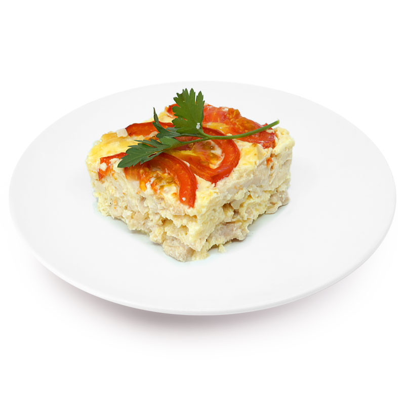Запеканка с курицей и сыром