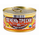 Печень трески по-мурмански 185г Вкусные консервы