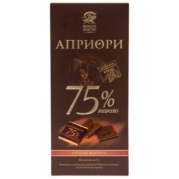 Шоколад ВК 72г горький 75% какао