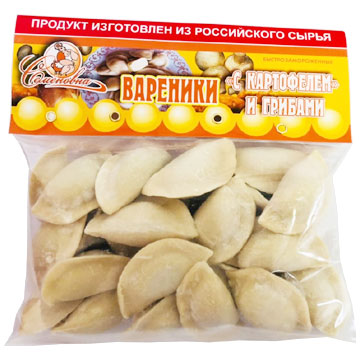 Вареники с картофель с грибами 400г Семеновна