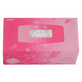 Салфетки бумажные Эллемой Кину-Би 200шт с шёлком розовая пачка