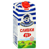 Сливки Простоквашино 350г 20%