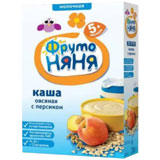 Каша Фрутто-няня 200г молочная овсяная с персиком б/раст. сух.