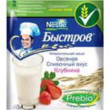 Каша Быстров 40г овсяная клубника сливки