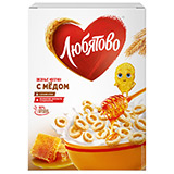 Сухие завтраки Любятово 200г колечки овсяные с медом