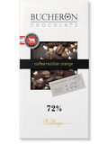 Шоколад Бушерон 100г горький 72% какао с зернами кофе и апельсин