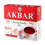 Чай Акбар 100*2г черный с ярл.