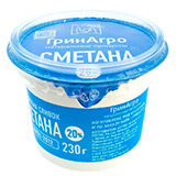 Сметана ГринАгро 230г 20%