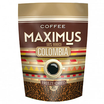 Кофе Максимус 70г Колумбия Арабика фриз-драйд м/у